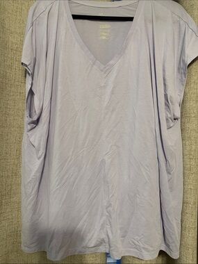All in Motion V-Neck Short Sleeve Shirt - Light Lavender 2X